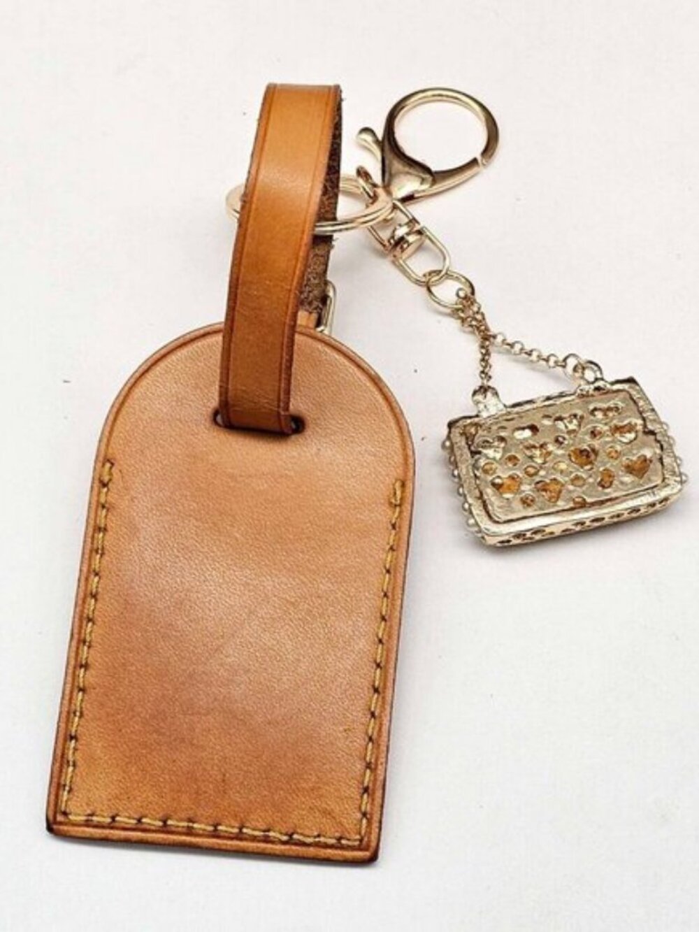 Authentic Louis Vuitton Luggage Tag with Unbranded Keycharm, Keychain - Picture 4 of 6